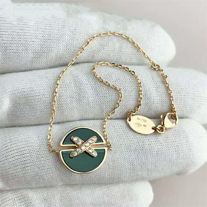 [Marin]JEUX DE BRACELET MALACHITE PINK GOLD DIAMONDS