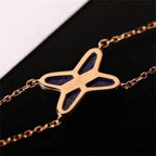 [Marin]Hollow Design Four-Leaf Clover Flower Shape Ring