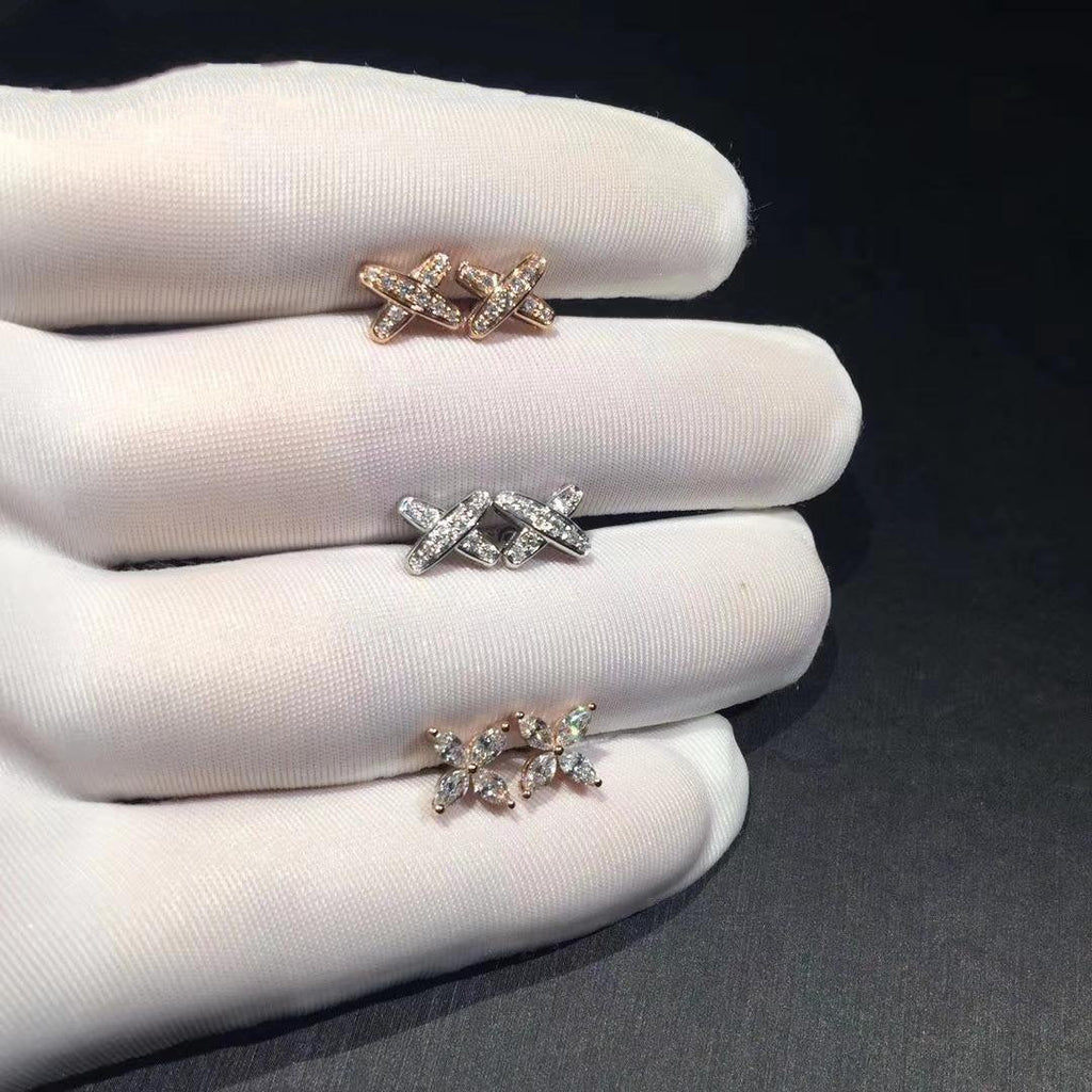 [Marin]BOUCLES D'OREILLES EN DIAMANTS JEUX