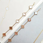 [⭐Shinejoy] CLOVER 5 MOTIFS  PINK MOP BRACELET COLLECTION