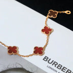 [⭐Shinejoy] CLOVER 5 MOTIF RED CORNELIAN BRACELET COLLECTION