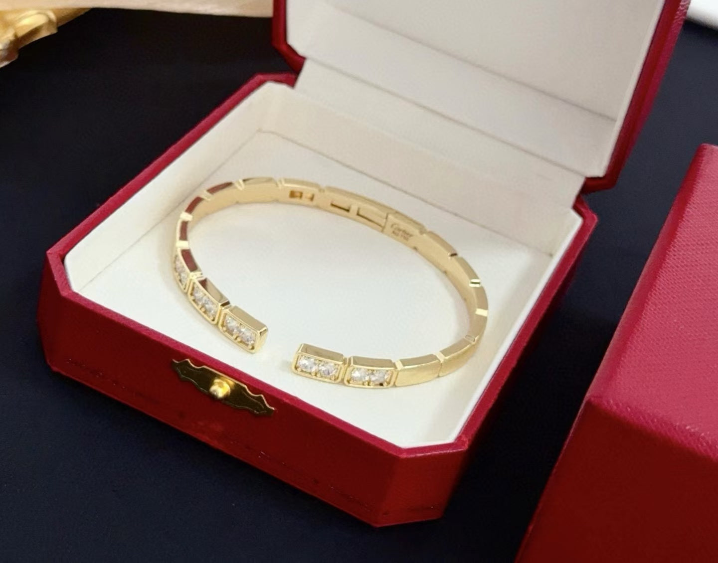 [Marin jewelrys]LOVE DIAMOND OPEN  BRACELET