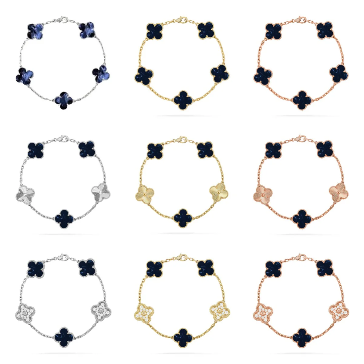 [Marin]CLOVER 5 MOTIF PIETERSITE BRACELET COLLECTION
