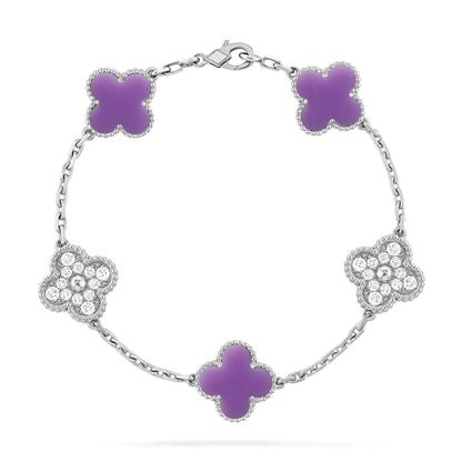 [Marin]CLOVER 5 MOTIF LIGHT PURPLE BRACELET COLLECTION