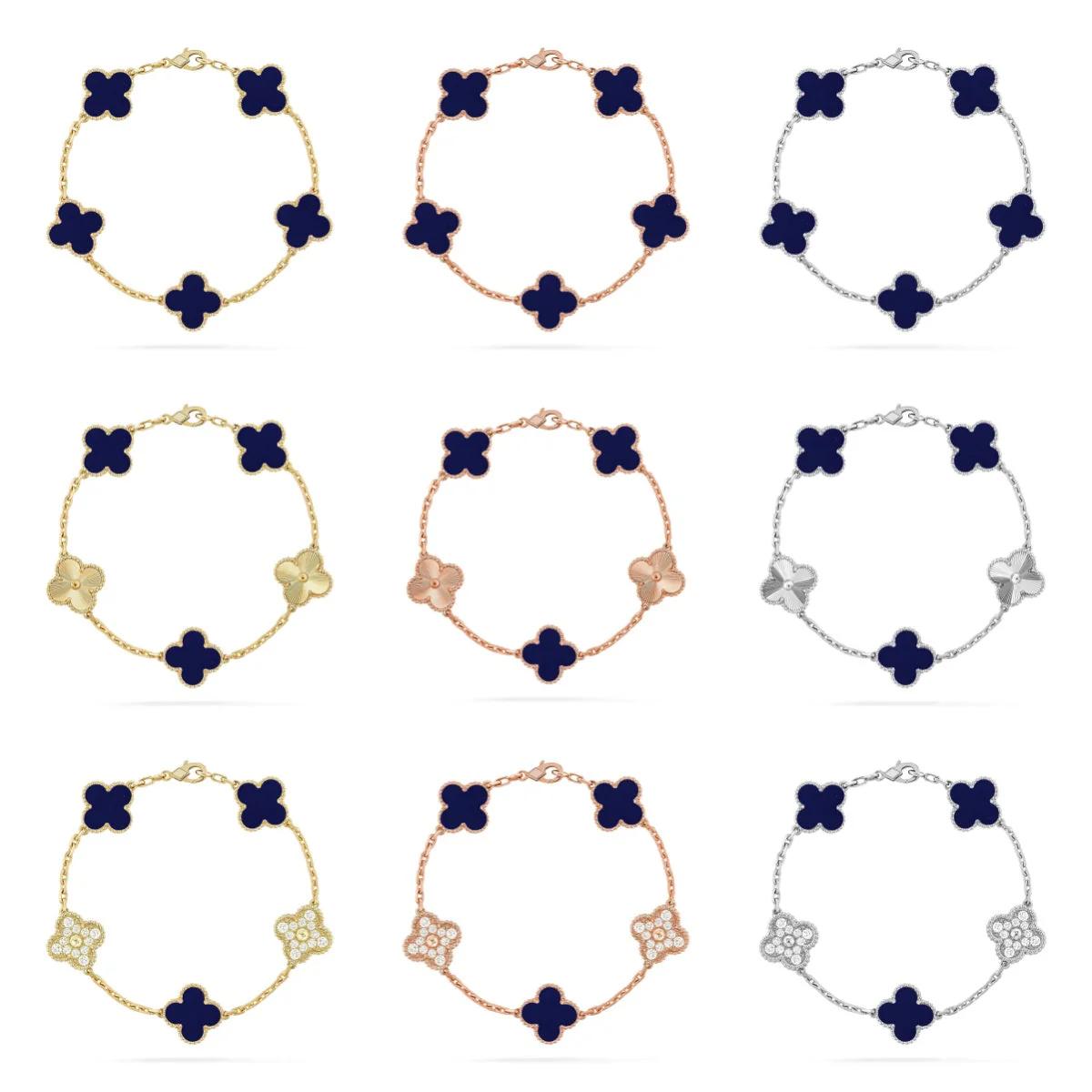 [Marin]CLOVER 5 MOTIF LAPIS LAZULI BRACELET COLLECTION