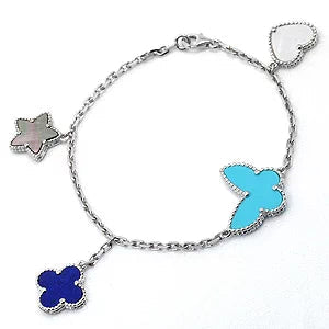 [Marin]BRACELET LUCKY SPRING ARGENT 4 MOTIFS
