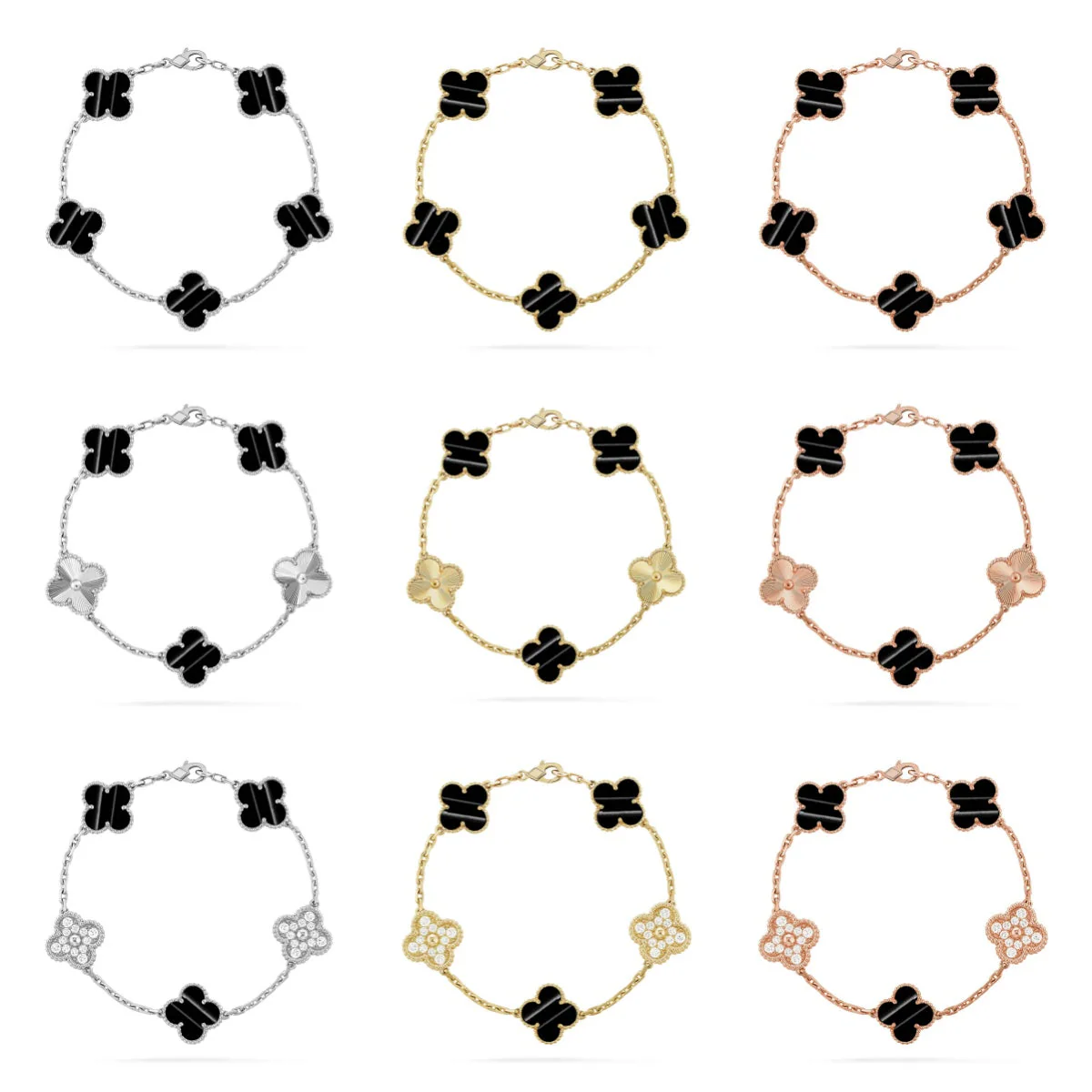 [Marin] CLOVER 5 MOTIF PULSAR STONE BRACELET COLLECTION