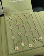 [Marin]COLLIER TRÈFLE 20 MOTIFS ENTIÈREMENT SERTI DE DIAMANTS