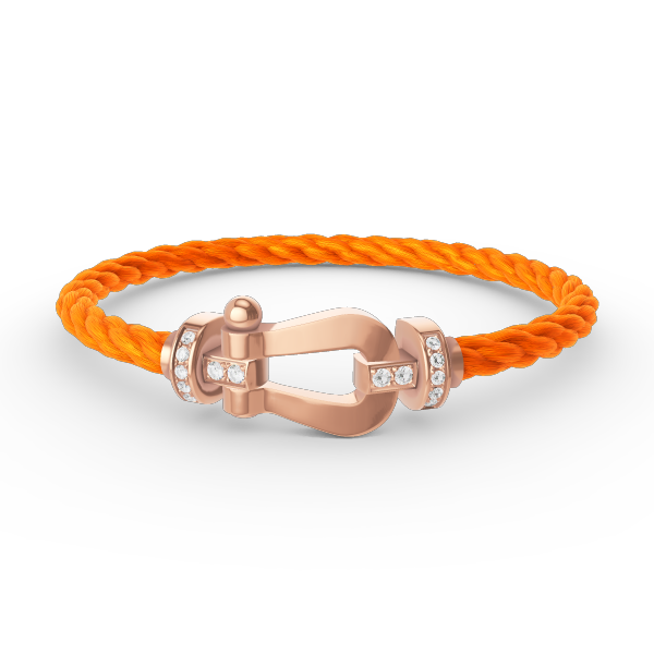 [Marin]FORCE LARGE HORSESHOE HALF DIAMOND BRACELET ROSE GOLD