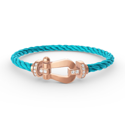 [Marin-Jewelry]FORCE LARGE HORSESHOE HALF DIAMOND BRACELET Marin-Jewelry GOLD