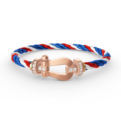 [Marin-Jewelry]FORCE LARGE HORSESHOE HALF DIAMOND BRACELET Marin-Jewelry GOLD