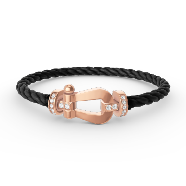 [Marin]FORCE LARGE HORSESHOE HALF DIAMOND BRACELET ROSE GOLD