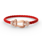 [Marin]GRAND BRACELET FER À CHEVAL SEMI-DIAMANT OR ROSE