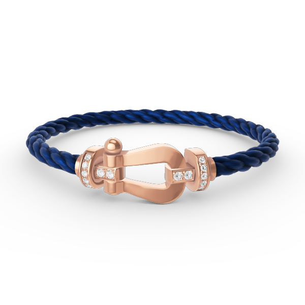 [Marin-Jewelry]FORCE LARGE HORSESHOE HALF DIAMOND BRACELET Marin-Jewelry GOLD
