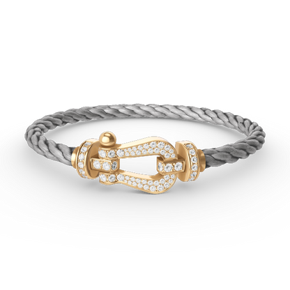 [Marin-Jewelry]FORCE LARGE HORSESHOE FULL DIAMOND BRACELET GOLD