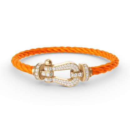 [Marin-Jewelry]FORCE LARGE HORSESHOE FULL DIAMOND BRACELET GOLD