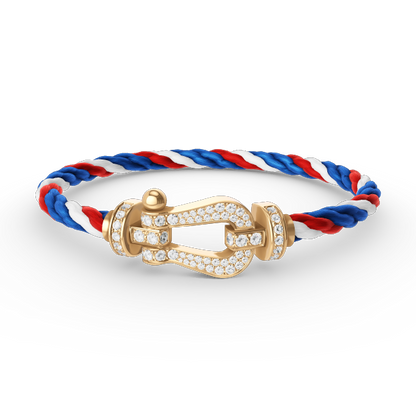 [Marin]FORCE LARGE HORSESHOE FULL DIAMOND BRACELET GOLD