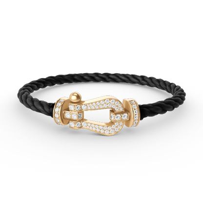 [Marin]FORCE LARGE HORSESHOE FULL DIAMOND BRACELET GOLD