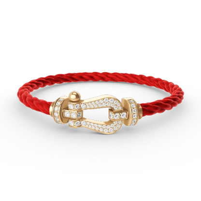 [Marin-Jewelry]FORCE LARGE HORSESHOE FULL DIAMOND BRACELET GOLD