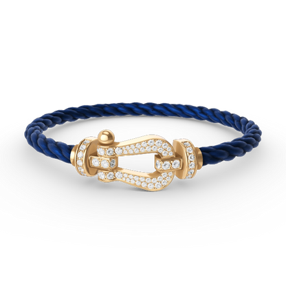 [Marin-Jewelry]FORCE LARGE HORSESHOE FULL DIAMOND BRACELET GOLD