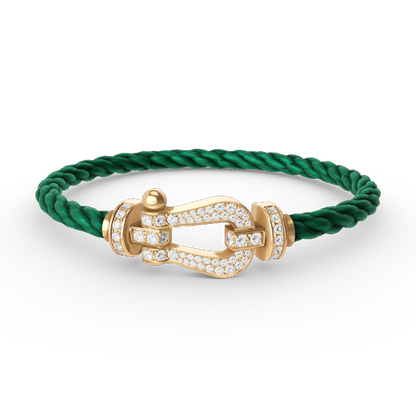 [Marin-Jewelry]FORCE LARGE HORSESHOE FULL DIAMOND BRACELET GOLD