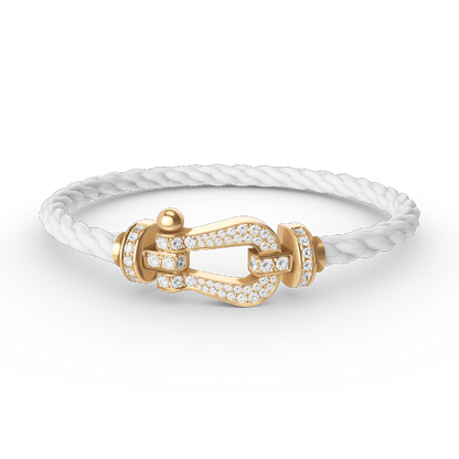 [Marin-Jewelry]FORCE LARGE HORSESHOE FULL DIAMOND BRACELET GOLD
