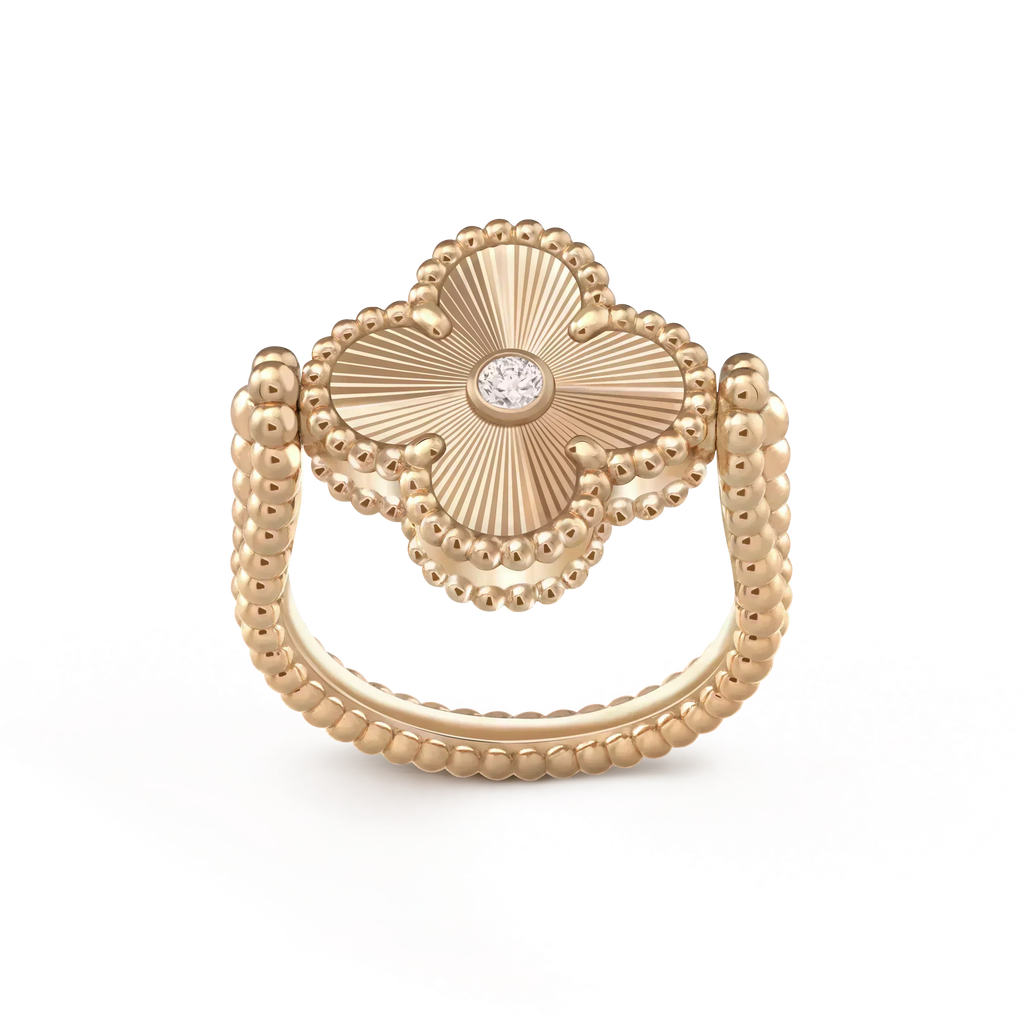 [Marin]CLOVER RIVERSIBLE ROSE GOLD RING