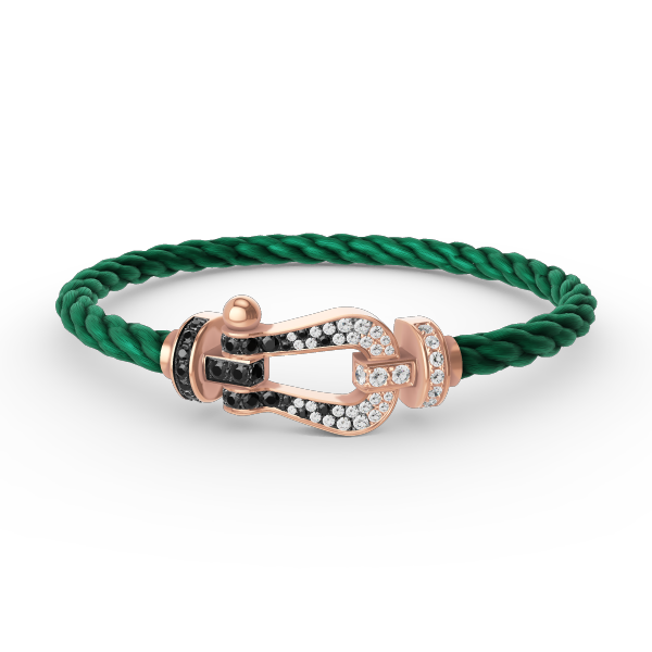 [Marin-Jewelry]FORCE LARGE HORSESHOE BLACK WHITE DIAMOND BRACELET Marin-Jewelry GOLD
