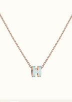 [Marin]POP H LIGHT BLUE NECKLACE