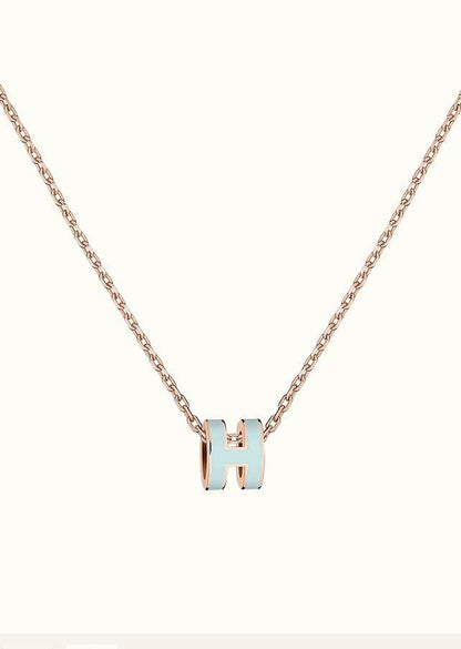 [Marin-Jewelry]POP H LIGHT BLUE NECKLACE