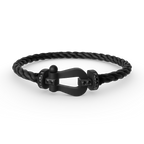 [Marin]FORCE LARGE SERIES HORSESHOE BLACK SAMURAI BRACELET