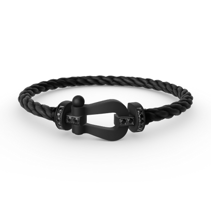 [Marin]FORCE LARGE SERIES HORSESHOE BLACK SAMURAI BRACELET