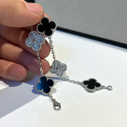 [Marin-Jewelry] クローバー5モチーフ オニキスブレスレットコレクション