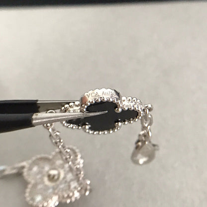 [Marin-Jewelry] クローバー5モチーフ オニキスブレスレットコレクション