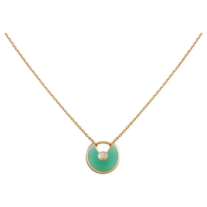 [Marin]AMULETTE GOLD MALACHITE NECKLACE