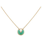 [Marin]AMULETTE GOLD MALACHITE NECKLACE