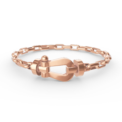 [Marin-Jewelry]FORCE LARGE HORSESHOE CLASP  METAL BRACELET
