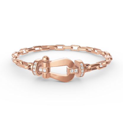 [Marin-Jewelry]FORCE LARGE HORSESHOE CLASP  METAL BRACELET
