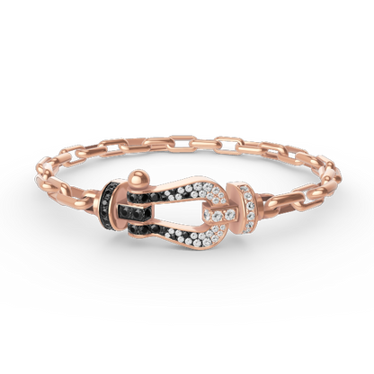 [Marin-Jewelry]FORCE LARGE HORSESHOE CLASP  METAL BRACELET
