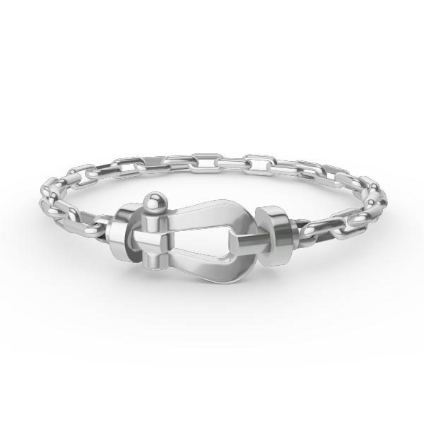 [Marin-Jewelry]FORCE LARGE HORSESHOE CLASP  METAL BRACELET
