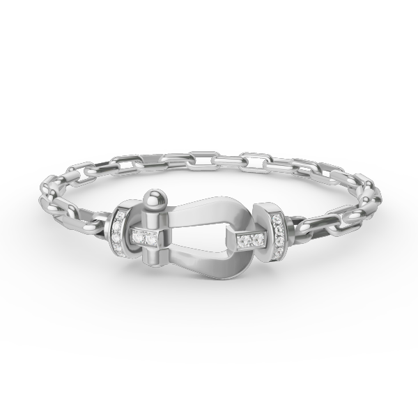 [Marin-Jewelry]FORCE LARGE HORSESHOE CLASP  METAL BRACELET