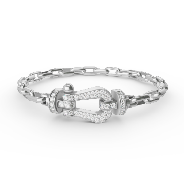 [Marin-Jewelry]FORCE LARGE HORSESHOE CLASP  METAL BRACELET