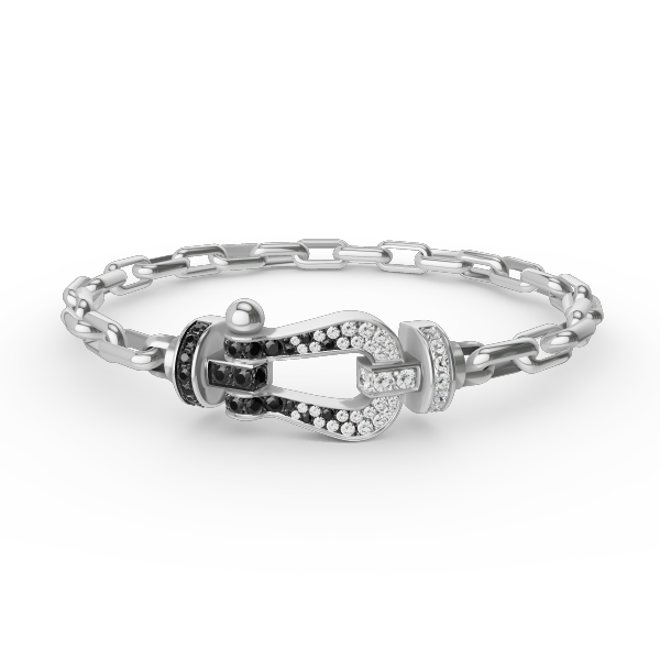 [Marin-Jewelry]FORCE LARGE HORSESHOE CLASP  METAL BRACELET