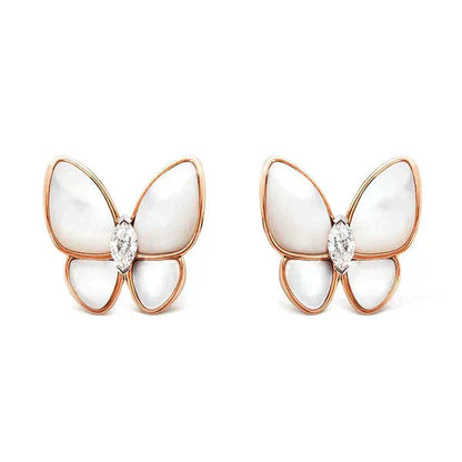 [Marin]BUTTERFLY MOP DIAMOND EARRINGS