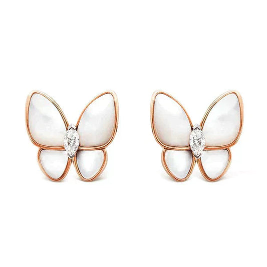[Marin]BUTTERFLY MOP DIAMOND EARRINGS