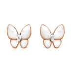 [Marin]BUTTERFLY MOP DIAMOND EARRINGS
