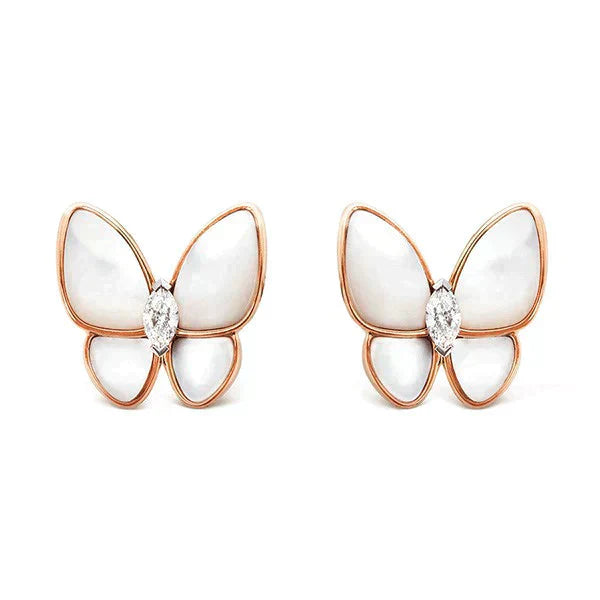 [Marin]BOUCLES D'OREILLES PAPILLON EN DIAMANT