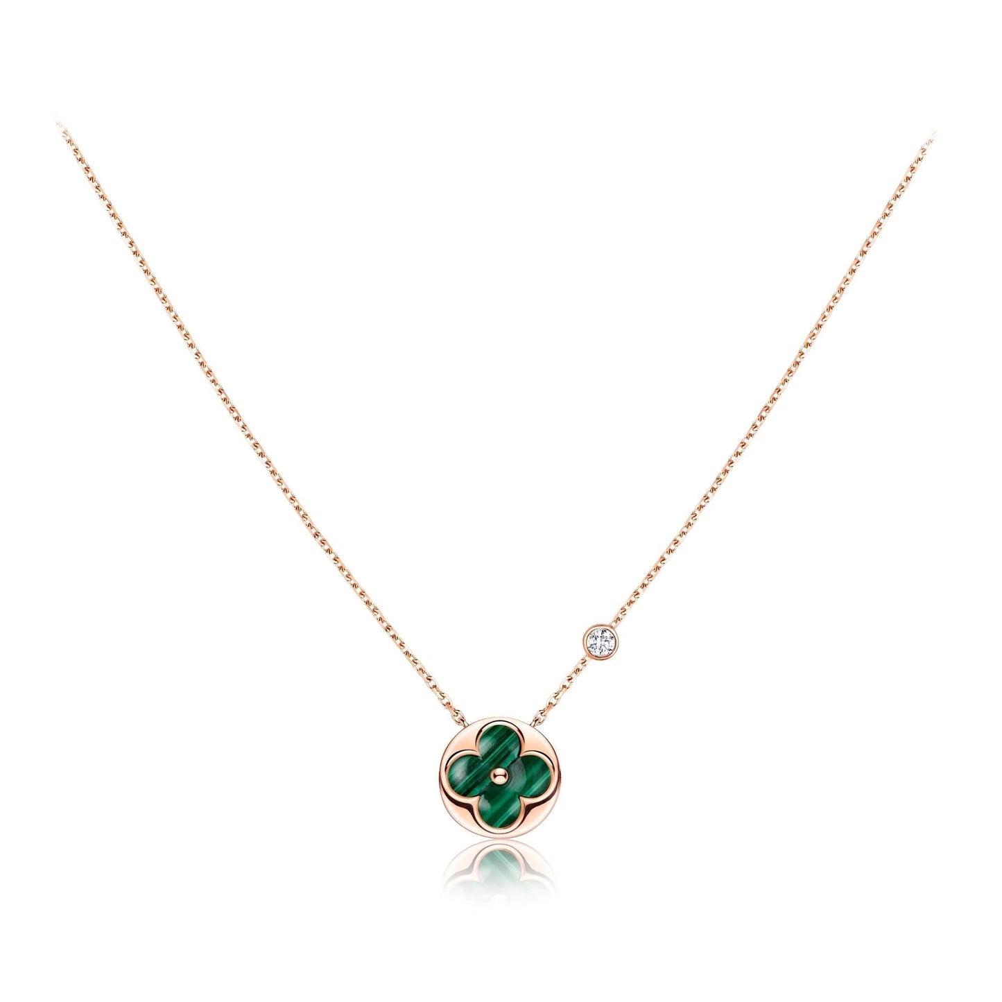 [Marin]SUN PEDANT PINK GOLD 1 DIAMOND NECKLACE