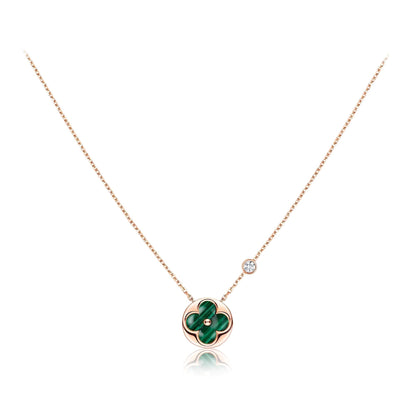 [Marin]SUN PEDANT PINK GOLD 1 DIAMOND NECKLACE