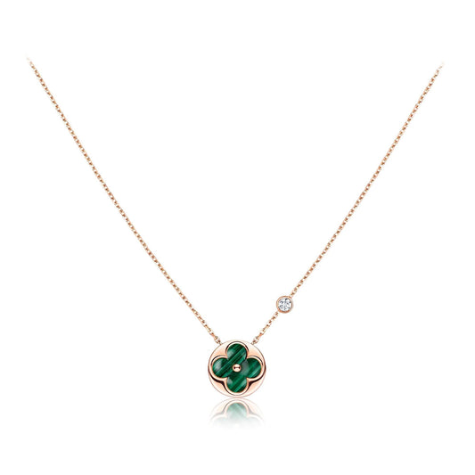 [Marin]SUN PEDANT PINK GOLD 1 DIAMOND NECKLACE